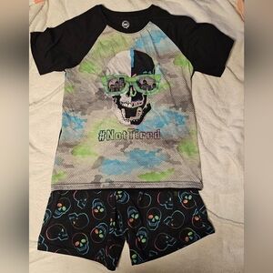 Boys Colorful Skull Pajama Set